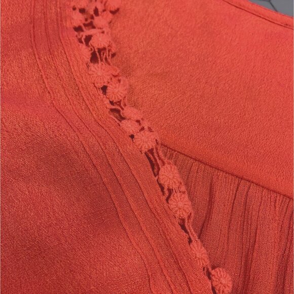 Free People Gentle Dreamer Dress Womens S Burnt Orange Open Back Lined Boho - Picture 11 of 16